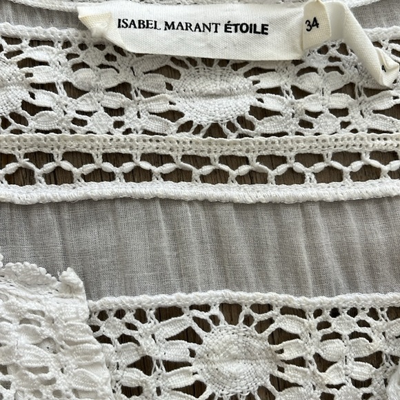 Isabel Marant Etoile Flared White Lace Dress 34 FR - Picture 4 of 5